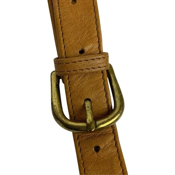 Vintage Shafmaster Leather Briefcase Tan With Shoulder Strap & Organizer Pockets - Picture 9 of 12